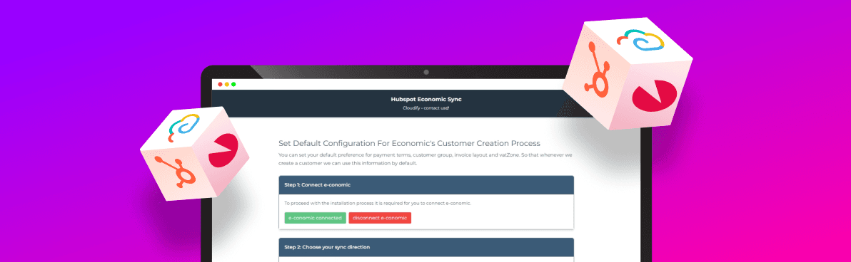  Introducing the Visma e-conomic Sync App by Cloudify in the HubSpot Marketplace